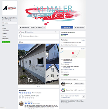 Du skal lægge nyt på din facebook-side mindst én gang om ugen, er malermester Kent Norres erfaring. Kun på den måde får man kunderne forbi ens side.