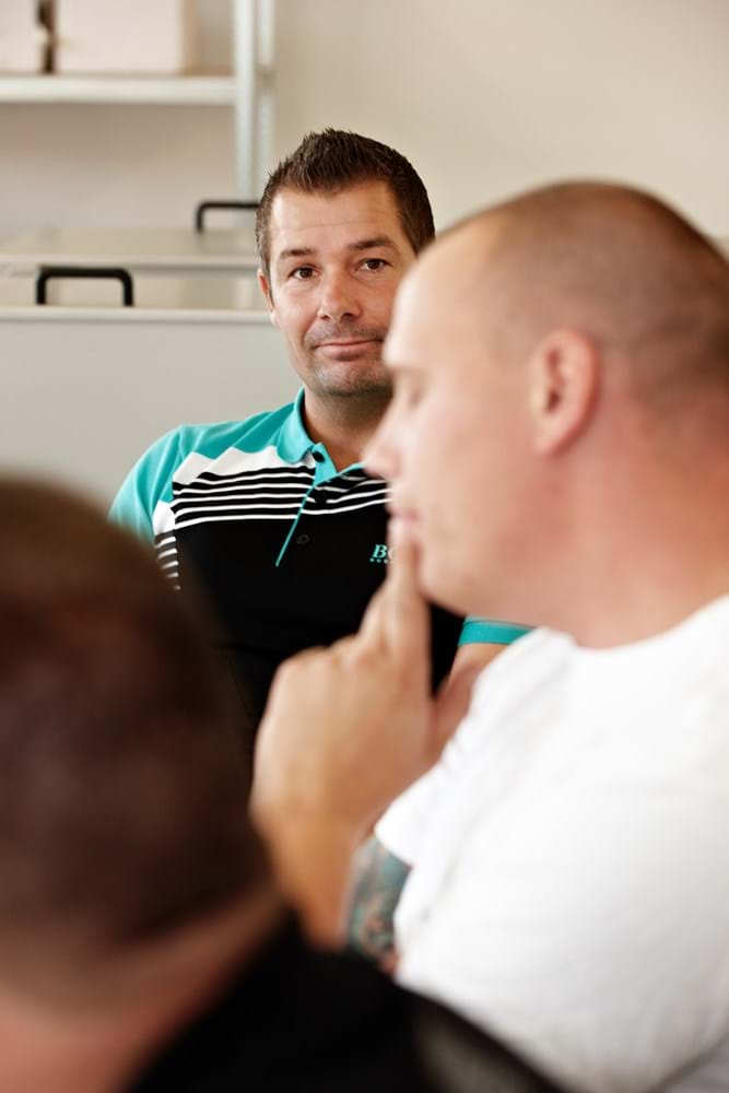 I baggrunden ses partner i Sprøjtespartel.dk Michael Larsen. Foto Kirsten Bille.