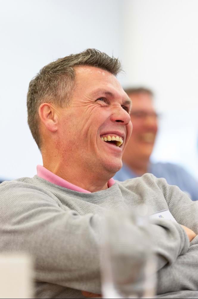 Malermestrene morede sig over Jim Lyngvilds syn på livet og iværksætteriet. Foto Alex Tran.