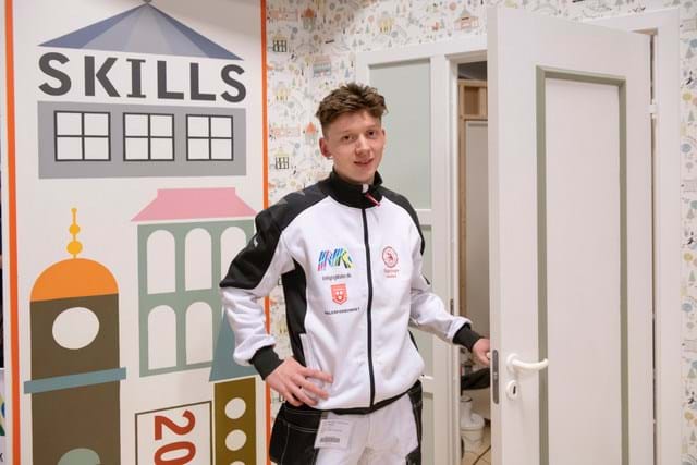 Vinder af DM i Skills 2020 Andreas Krøyer fra Malermester Hans Larsen ApS i Næstved. Foto Søren Hytting